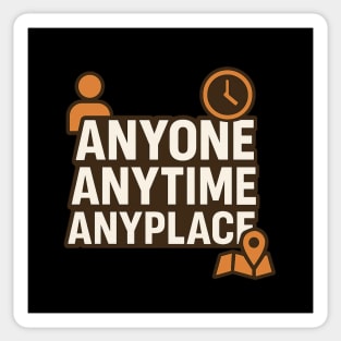 Anyone Anytime Funny Gym Workout Athlete Sports Training Sticker